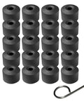 VW 20 Piece Wheel Lug Nut Covers Caps With Removal Tool Replacement For Jetta Beetle Passat GTI CC 1K0 601 173 9B9 6X0 012 243 8L0 012 243 Black Finish