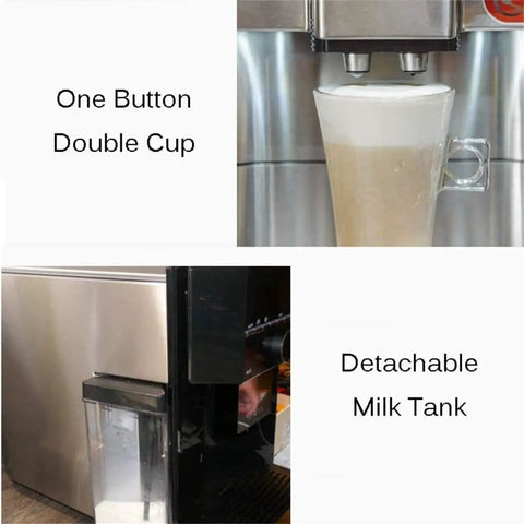 Fully Automatic Coffee Maker With Built In Grinder And Brew System, 1700W Power, ceramic burr grinding, detachable milk tank