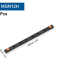 Two Pack MGN12 200mm Bearing Steel Linear Guide Rail For MGN12H Carriage Block shown with measurements in millimeters
