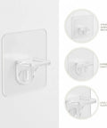Stick On Shelf Brackets No Drill Wall Mounts For Closet And Cabinet Organization 4.7 By 4.7 Inch PP Plastic 2 Pack, adhesive back