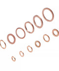 Killer Flat Copper Washers Complete Set With Nuts And Bolts For Sump Plug Seals Engine Repair Heat Resistant Universal Fit Fits M8 To M14 Sizes Fixing Leaks Critical Sealing Parts Easy Install Best Quality Copper For Great Reliability Now, assorted copper washers