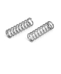 Two uxcell compression springs, 304 stainless steel, 3 mm OD, 0.4 mm wire, 10 mm free length, silver tone