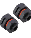 Top Shelf M12 Waterproof Breather Plug With O Ring For Junction Boxes And Outdoor Electrical Enclosures Built Tough To Handle Heavy Rain And Dust Without Breaking A Sweat Pair, showing two black plugs with red rubber.