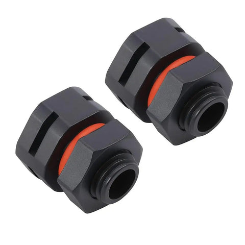 Top Shelf M12 Waterproof Breather Plug With O Ring For Junction Boxes And Outdoor Electrical Enclosures Built Tough To Handle Heavy Rain And Dust Without Breaking A Sweat Pair, showing two black plugs with red rubber.