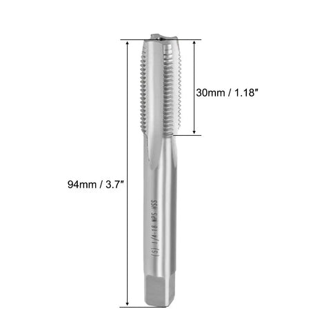 1/4-18 NPS Pipe Tap with 4 straight flutes, high speed steel threading tool for fast metal tapping, precise threading, industrial use