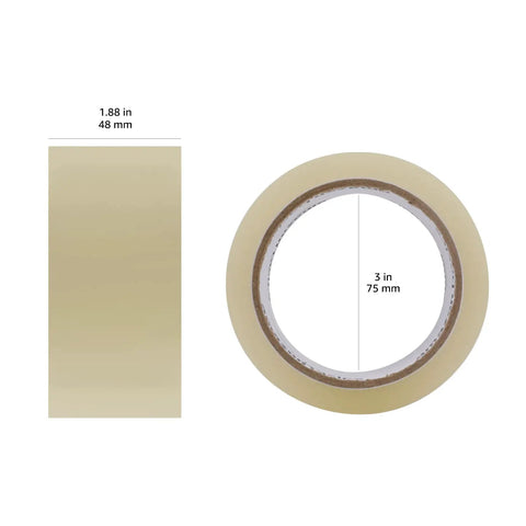 Heavy Duty Clear Packing Tape 12 Pack Strong Acrylic Adhesive For Shipping Moving And Packaging 1.8 Mil Thick 72 Yard Rolls Delivers A Secure Lock That Works Like A Charm