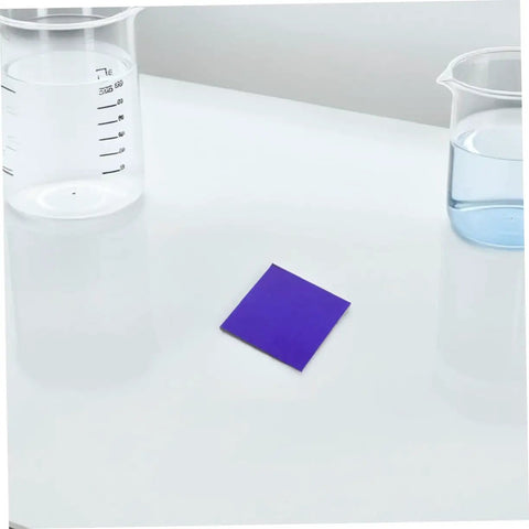 2 Pack Cobalt Glass Sheets For Flame Color Demos And Metal Ion Tests 5 By 5 Centimeter Heat Resistant Lab Replacement on table