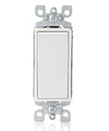 Decora Rocker Single Pole AC Quiet Switch 15 Amp 120/277 Volt Grounding Residential Grade Built To Last With Easy Wire Terminals For Tungsten Fluorescent Or Resistive Loads No Fuss white rocker switch