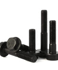 Top Tier M6x30mm Flanged Hex Bolt Set, Class 10.9 Alloy Steel Construction, Black Oxide Anti Rust Finish, 20 Piece Pack showing various angles of bolts.