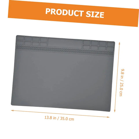 Anti Static Silicone Repair Mat For Electronics Grounding And Soldering Heat Resistant Workstation Desk Pad, 13.8x9.8 in