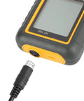 Vibration Meter And Vibration Analyzer All In One Digital Tester With Temperature Readout In Celsius Or Fahrenheit Piezoelectric Acceleration Sensor Portable Gauge For Machinery Maintenance In Manufacturing Electric Power Aerospace And Automotive, handheld unit with sensor port
