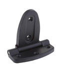 Sturdy T Shaped Plastic Light Duty Shed Hinge for doors cabinets and barn gates strap style durable hardware close-up view