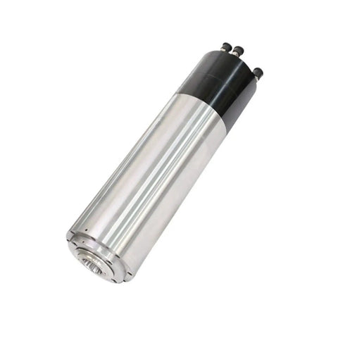 Heavy Duty Bt30 Water Cooled Spindle Motor With 3200 Watt Output And 18000 Rpm Speed Built Tough For Cnc Machines showing shiny metal body.