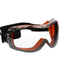 APEX Safety Goggles ANSI Z87 Anti Fog Eyewear with adjustable head strap and dual injected rubber seal side view