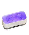 Portable Ultrasonic Cleaner With Rechargeable Battery For Jewelry And Watches One Touch Control with eyeglasses in cleaning solution.