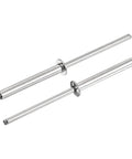 Two 1/8 X 1 Inch 304 Stainless Steel Dome Head Blind Rivets, open end type for DIY and ductwork installations.