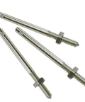 Mini Threaded Mandrel With W Nut Straight Thread Three Piece Set Nickel Plated Steel Pro Grade Durable For Flexible Shaft Rotary Tools