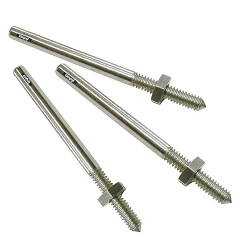 Mini Threaded Mandrel With W Nut Straight Thread Three Piece Set Nickel Plated Steel Pro Grade Durable For Flexible Shaft Rotary Tools