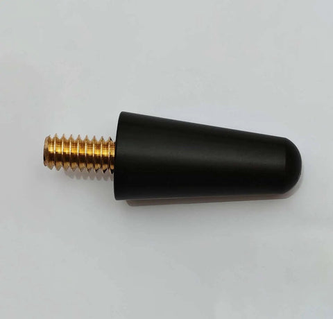 Ford 1.2 Inch Aluminum Short Antenna Replacement For F150 F250 F350 Bronco And Ram 1500 2500 3500 Antenna Delete Cap Base Cover Mast Replacement Ultra Compact Rust Resistant black aluminum with brass screw