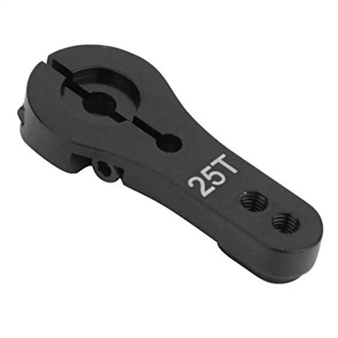 5 Pack 25T Aluminum Servo Horns With M3 Threads For RC Cars Trucks Buggy And Airplanes Adjustable Split Clamp Design Black