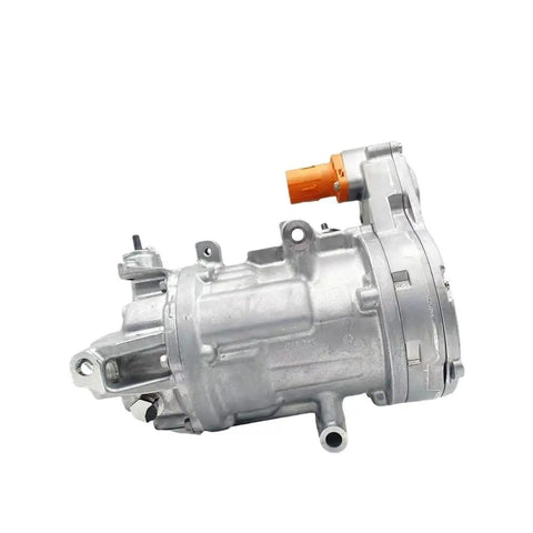 Straight Shooter Electric Air Conditioning Compressor Fits Mercedes Cla C118 Eqa 2015 Through 2020 Esba34C side view with orange connector.