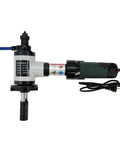 Built Different Portability Meets Insane Cutting Power In This Aluminum Handheld Electric Pipe Beveler And Internally Expanding Chamfering Machine On 220V, side view showing pipe size settings and motor.