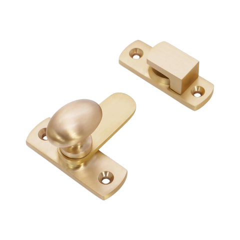 Satin Brass Oval Cabinet Turn Latch For Cupboards And Wardrobes 55mm Solid Brass Built To Last Rust Resistant Hardware