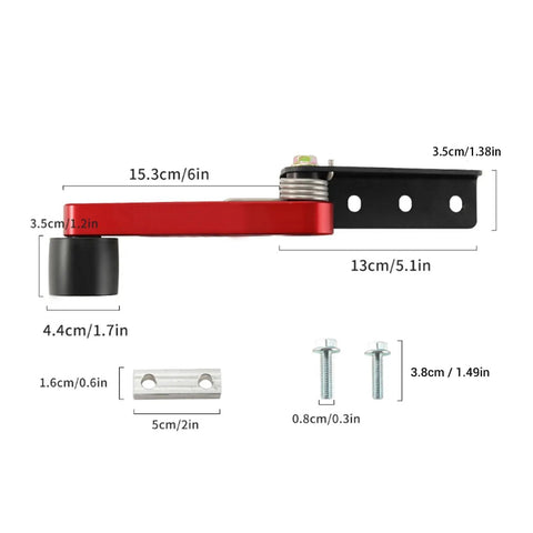 Beefed Up Belt Tensioner Idler Stabilizer Roller Replacement Kit For F3 RT 2014 To 2024 Aluminum Alloy with dimensions.