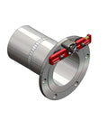 Heavy Duty Magnetic Flange Aligner Kit With Off On 90 Lb Hold Power Magnet Your Third Hand For Fast Threadless Alignment On Pipes And Ductwork Made In USA attached to a metal pipe flange