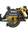 60V Max Cordless Circular Saw For Framing 7 1 Quarter Inch Left Blade Tool Only With Electronic Brake Quick Stop, side view