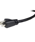 NEMA 5-15P plug end of Heavy Duty 6 Foot 12 Gauge 3 Prong Power Cord Replacement For Home Appliances, black cable visible