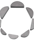 80 Keys Assortment In 8 Sizes With 45 Steel For Mechanical Industry, Heavy Duty Metal Key Set For Machining And Repair