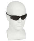 Nemesis VL Frameless Safety Sunglasses With No Brow Design for Wider Peripheral View UV Protection on mannequin head