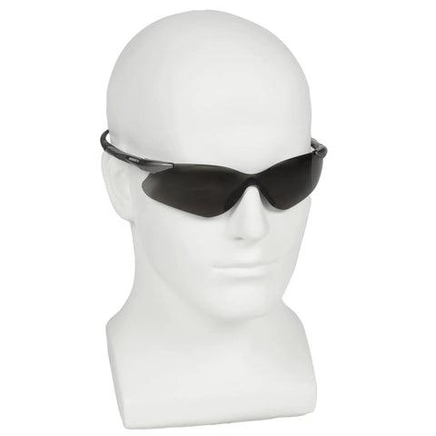 Nemesis VL Frameless Safety Sunglasses With No Brow Design for Wider Peripheral View UV Protection on mannequin head