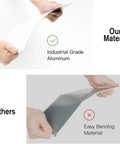 Comparison of materials showing Industrial Grade Aluminum for Straight Up Heavy Duty Electric Hazard Warning Sign 8X12 Inch Metal Tin Plate.