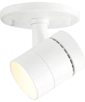 Parry 1 Light White Spotlight With Adjustable Head Integrated LED Bulb Flush Mount Wall Sconce 3000K Warm Glow 1370 Lumen