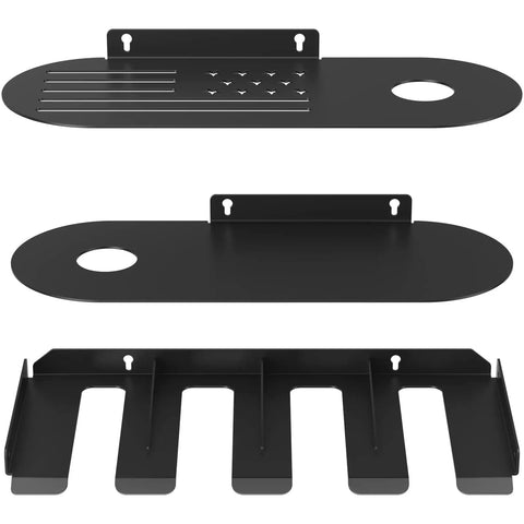 Power Tool Organizer Wall Mount 3 In 1 Cordless Drill Storage Shelf With 4 Holders Corner Design Heavy Duty Utility Rack For Garage