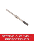 Tap Wrench With Tempered Gripping Surfaces For 3/16 To 1/2 Inch Tap Size, 9 Inch Body, And 5/32 To 9/32 Inch Square Shank on white background
