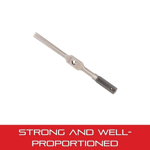 Tap Wrench With Tempered Gripping Surfaces For 3/16 To 1/2 Inch Tap Size, 9 Inch Body, And 5/32 To 9/32 Inch Square Shank on white background