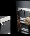 Built Tough Wall Mounted Coat Hook Heavy Duty Robe And Towel Hanger Solid Zinc Alloy Vintage Style Piece showing multiple hooks with items hung.