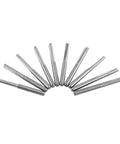 Get A Bang For Your Buck With This 10 Pack Of 3.175mm Tungsten Carbide End Milling Cutters Perfect For CNC Woodworking And Engrave Jobs That Need Durable Double Flute Bits, showing precision tools.