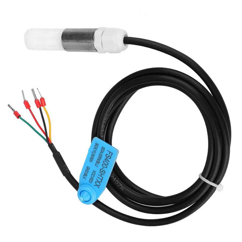 Rugged Industrial Temperature And Humidity Sensor with Digital High Precision 14 Bit Resolution SHT2X, stainless steel and plastic cable.