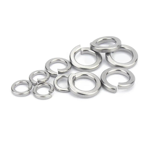 Heavy Duty Stainless Steel Split Lock Washer Set For Nuts Bolts And Screws A2 304 Gasket Anti Loosening Vibration Proof 10 Piece Pack