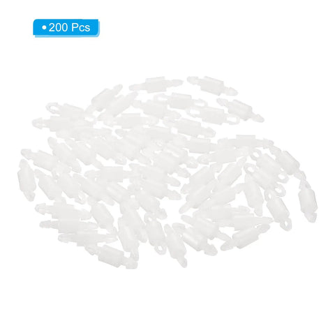 200 Pcs Nylon Double Head Reverse Lock PCB Standoffs 4mm showing white durable clips used for electronics projects and circuit boards.