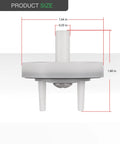Check valve assembly repair kit, white plastic, front view; fits 1-in to 1-1/4-in pressure vacuum breaker