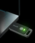 Lock Down Your Digital Life With This Solid Usb C Security Key Powered By Puf Technology For FIDO2 U2F Certified 2FA And Passwordless Login That Beats Hackers No Cap, inserted in laptop USB port.