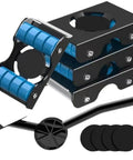 Heavy Duty Steel Roller Sofa Mover Tool With Moving Brakes And Non Slip Pads For Lifting Couches Fridge Up To 350kg Capacity Home Office Transport showing rollers and lifting lever.