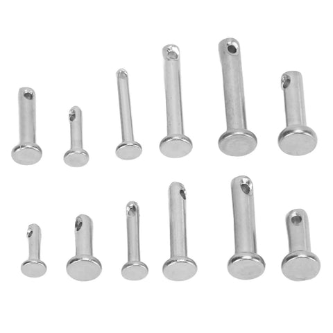 60 Piece Clevis Pins Assortment Kit With Zinc Plated Steel Pins Flat Head Single Hole Heavy Duty And Rustproof