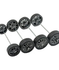 10 Piece Toy Wheel Set For DIY RC Cars And Robots Includes 5 Round Shaft Axles Rubber Wheels 38mm Diameter And 2.5mm Shaft Dope Build