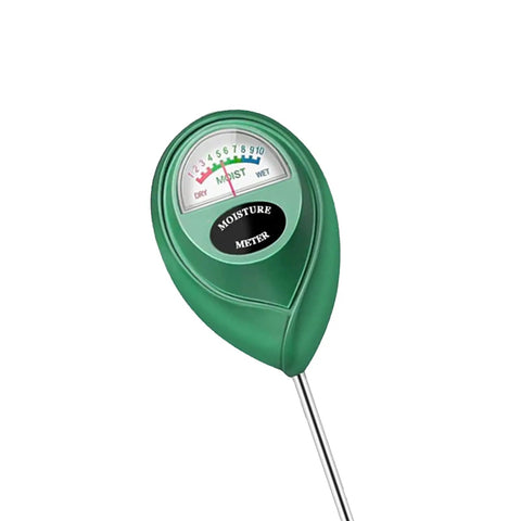 Green soil moisture meter for plants with dial, Easy Plant Water Meter And Hygrometer, No Battery Needed, Indoor Outdoor Moisture Sensor